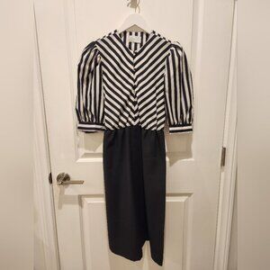 Bobby's Girl Vintage Black and White Striped Dress